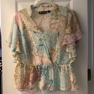 NY&Co sheer top, size M